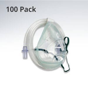 Oxygen Mask 100 Pack - Adult Medium Concentration