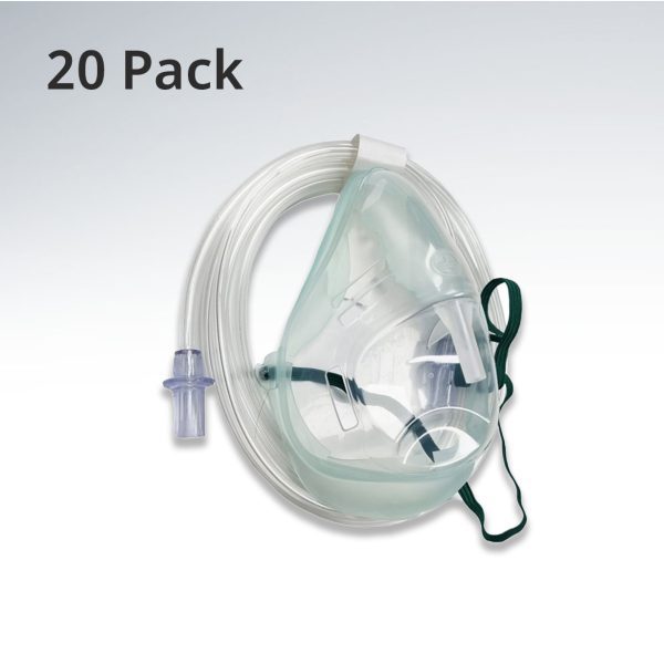 Oxygen Mask 20 Pack - Adult Medium Concentration